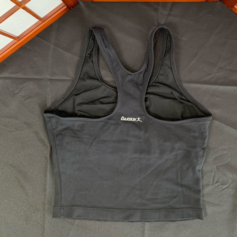 Women’s Danskin Sports Workout Exercise Wear Top size M Black Like New - Picture 2 of 4